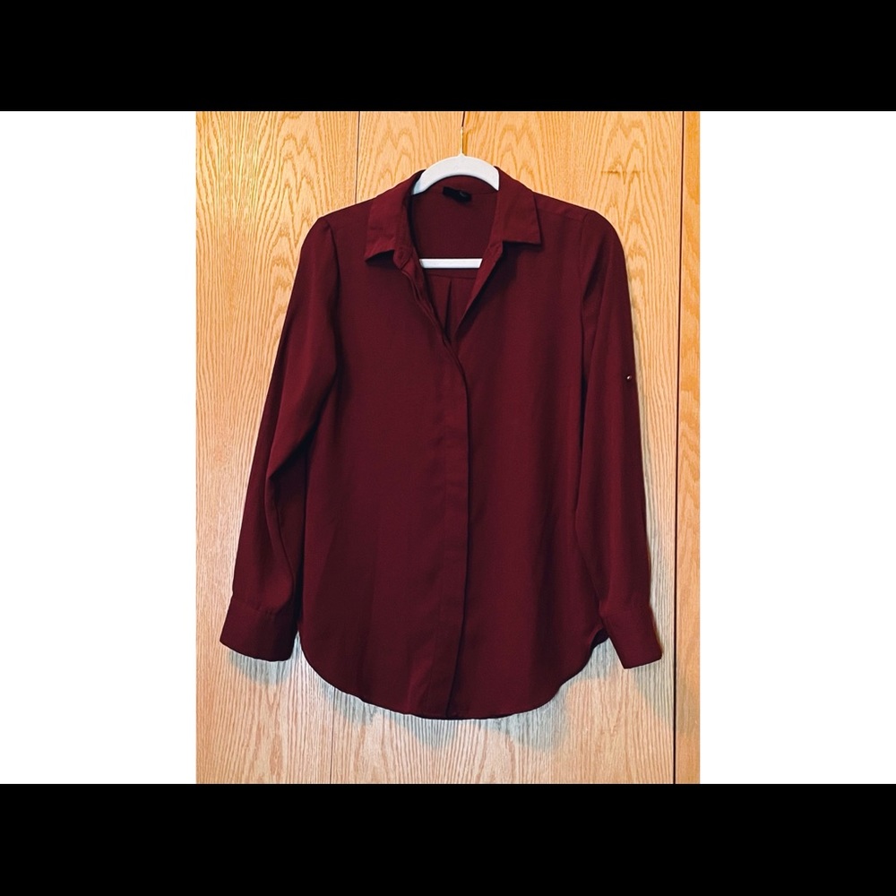 Mossimo wine red dress top